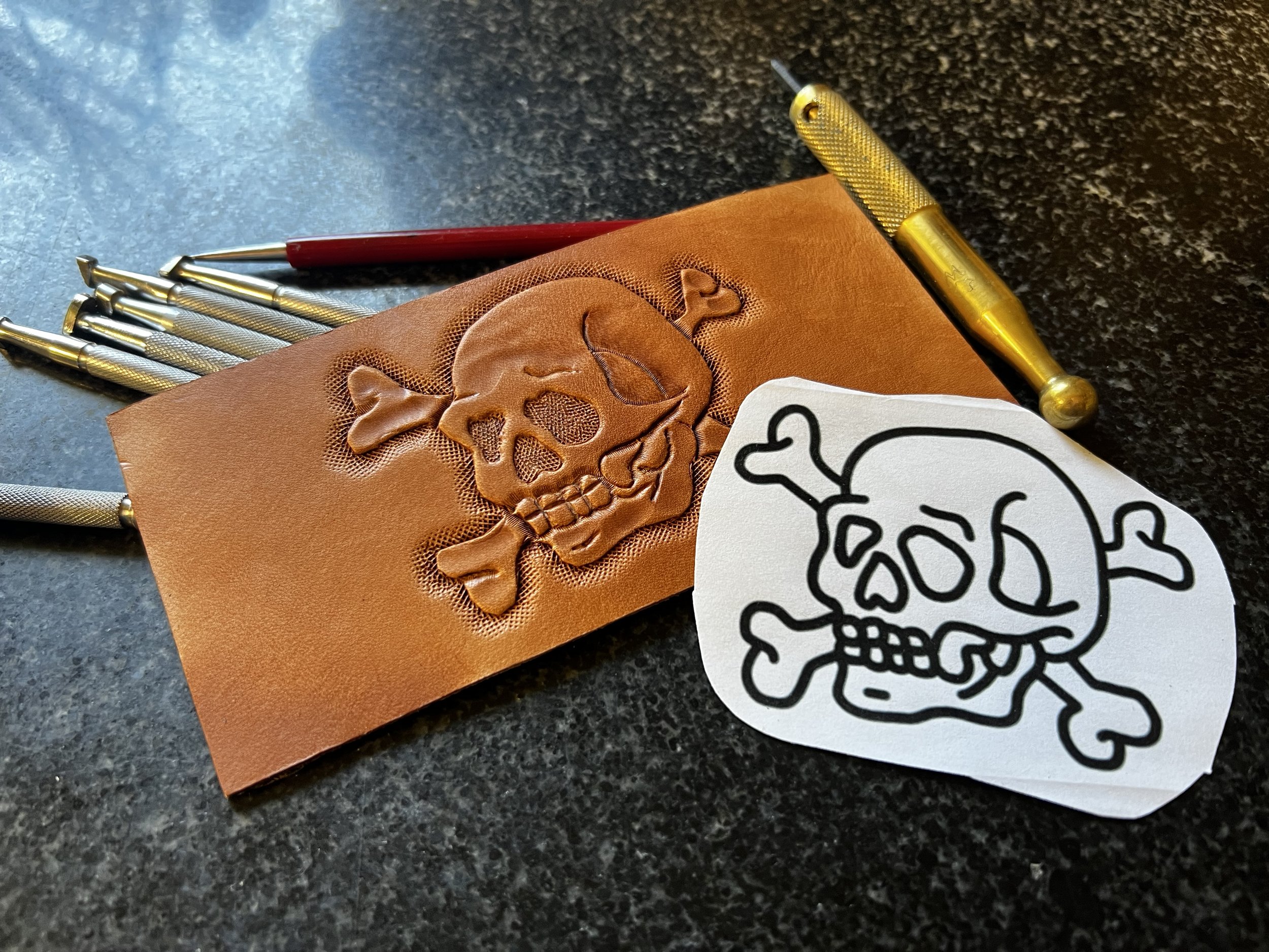 Free Skull Leather Tooling Pattern — Dad Hands
